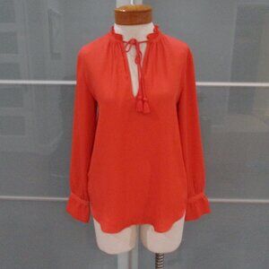 Ann Taylor Long Sleeve Popover Blouse